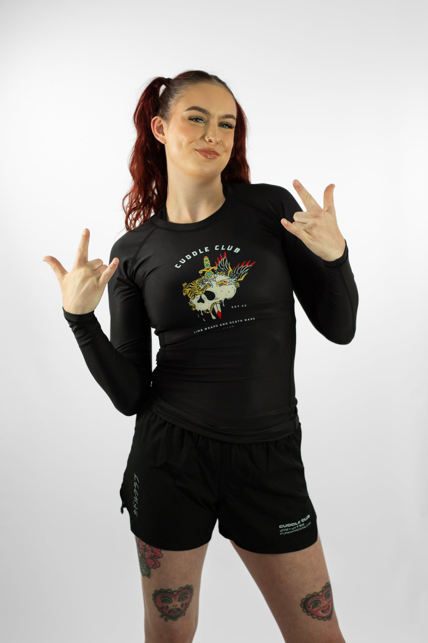 Savages - Female Long Sleeve Rash Guard - Black