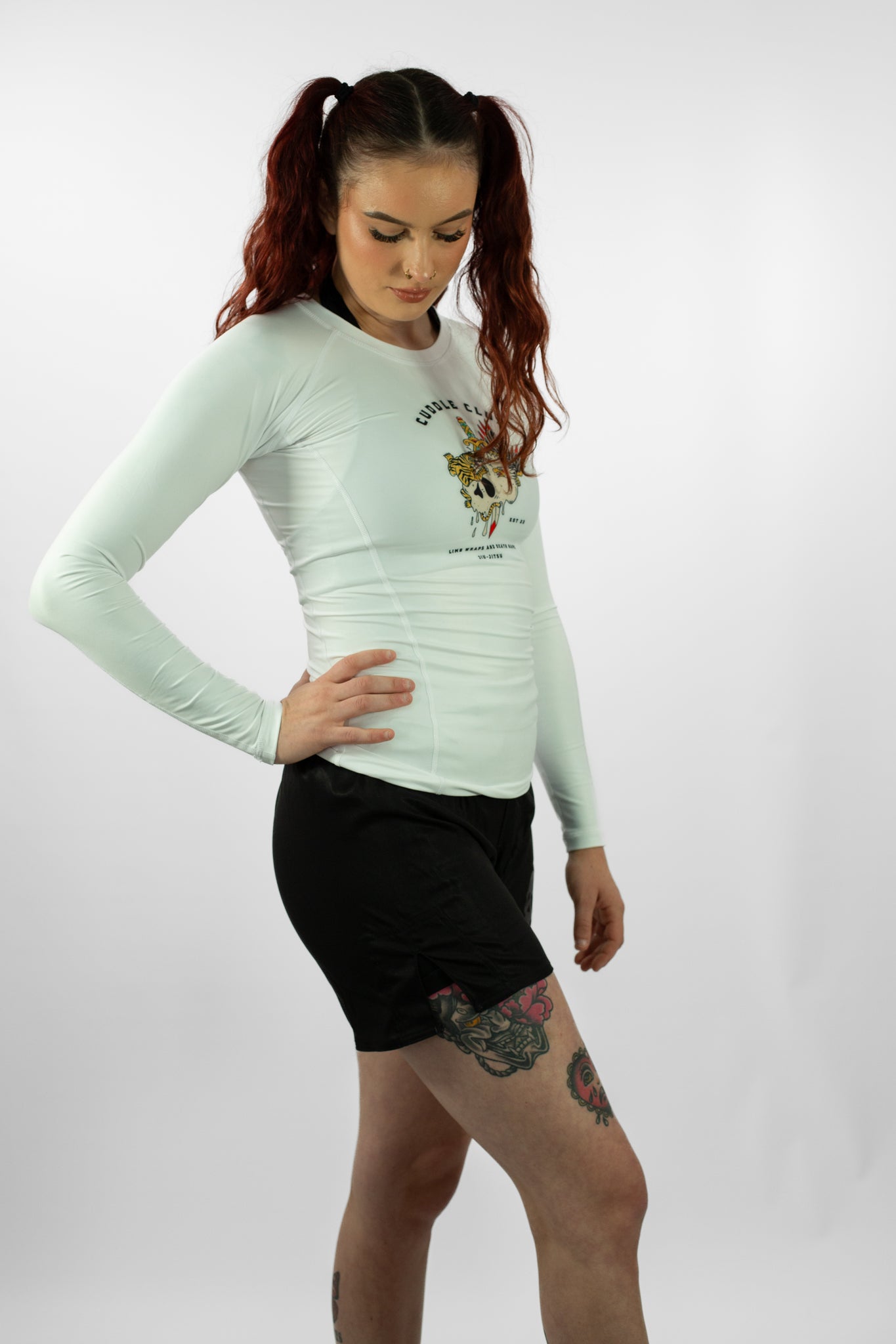Savages - Female Long Sleeve Rash Guard -White