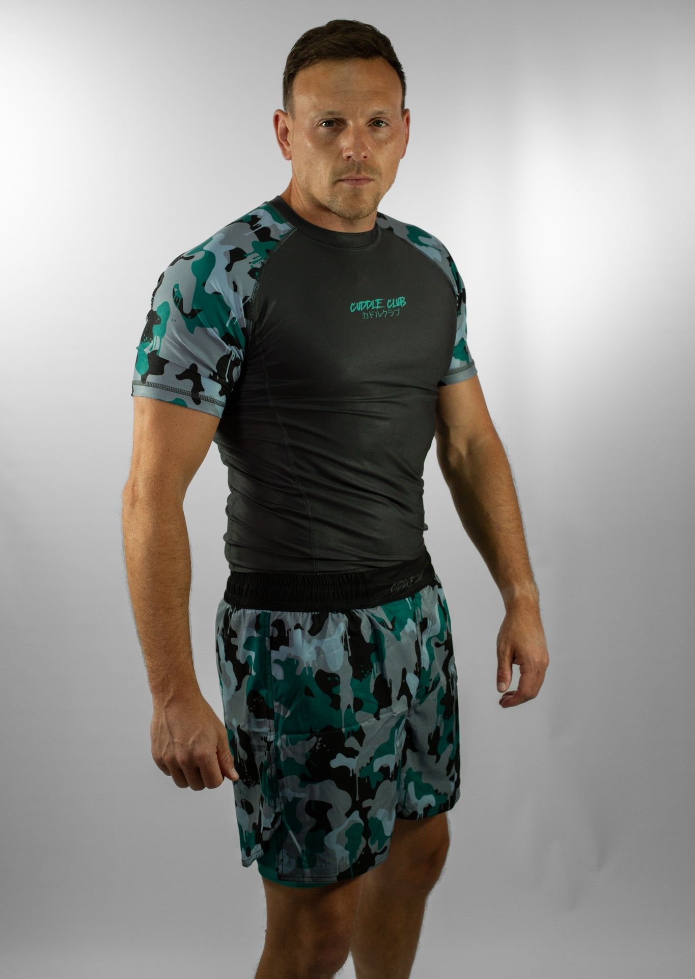 Green Camo - Short Sleeve Rash Guard