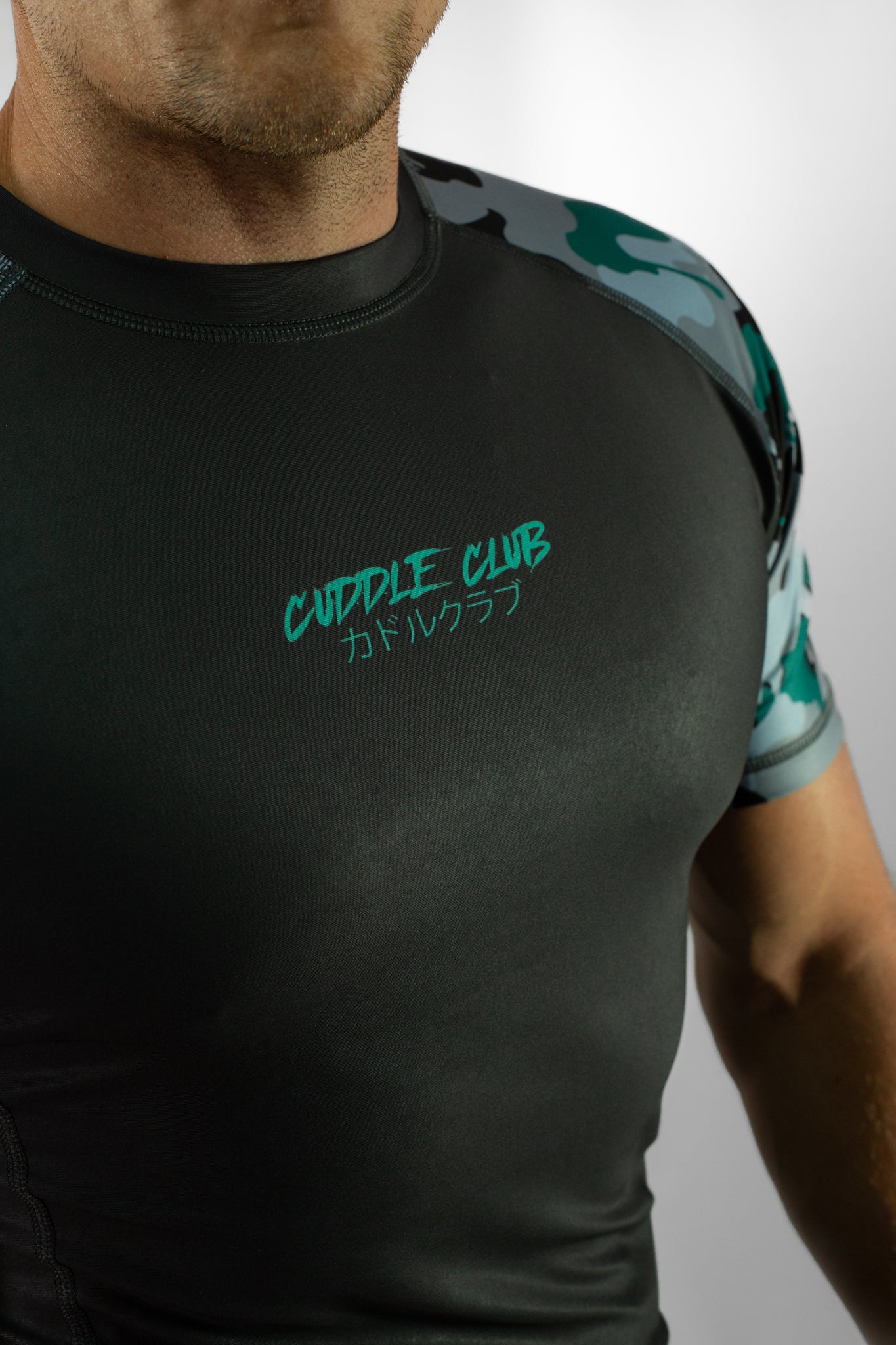Green Camo - Short Sleeve Rash Guard