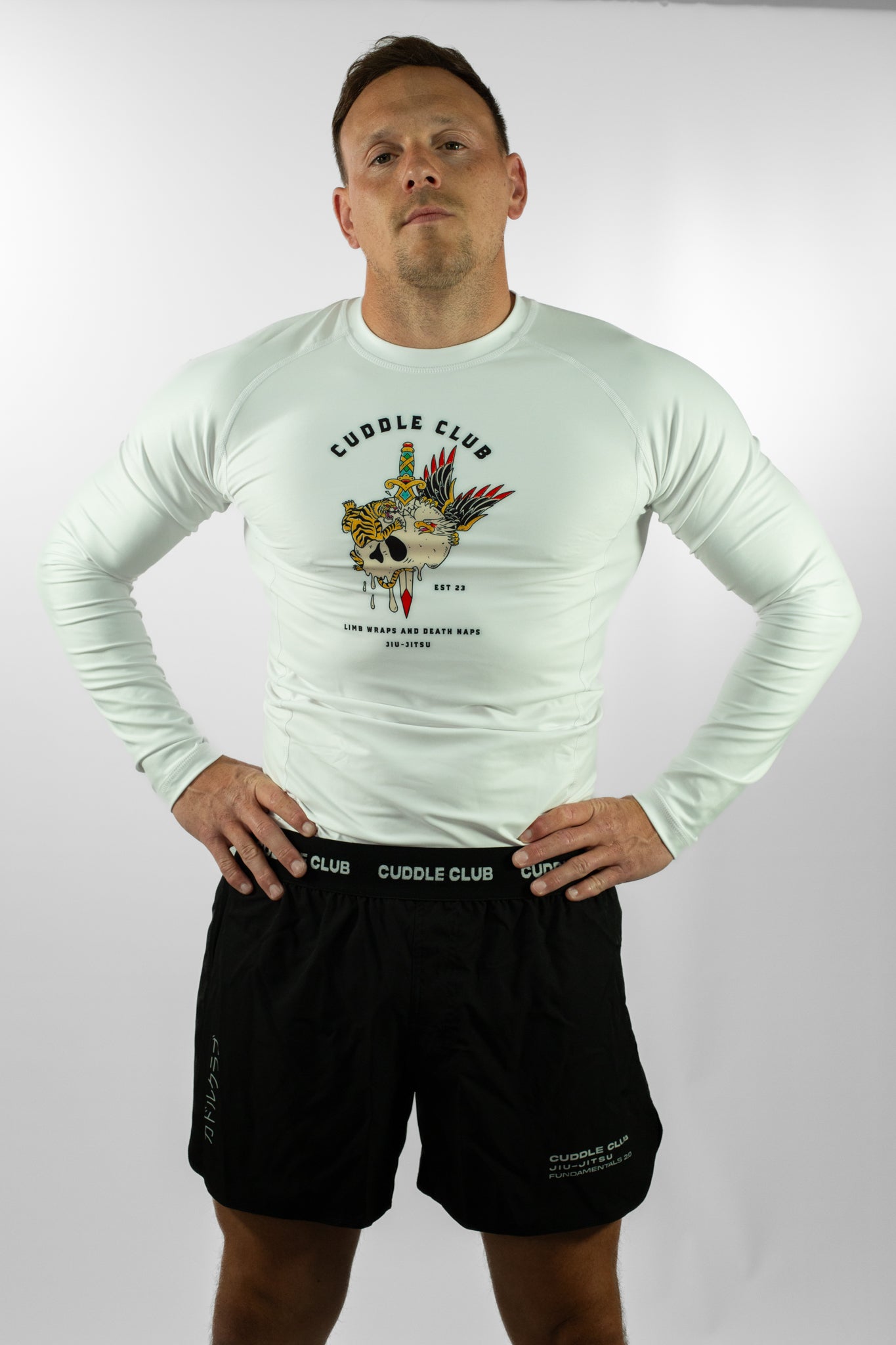 Savages - Long Sleeve Rash Guard - White