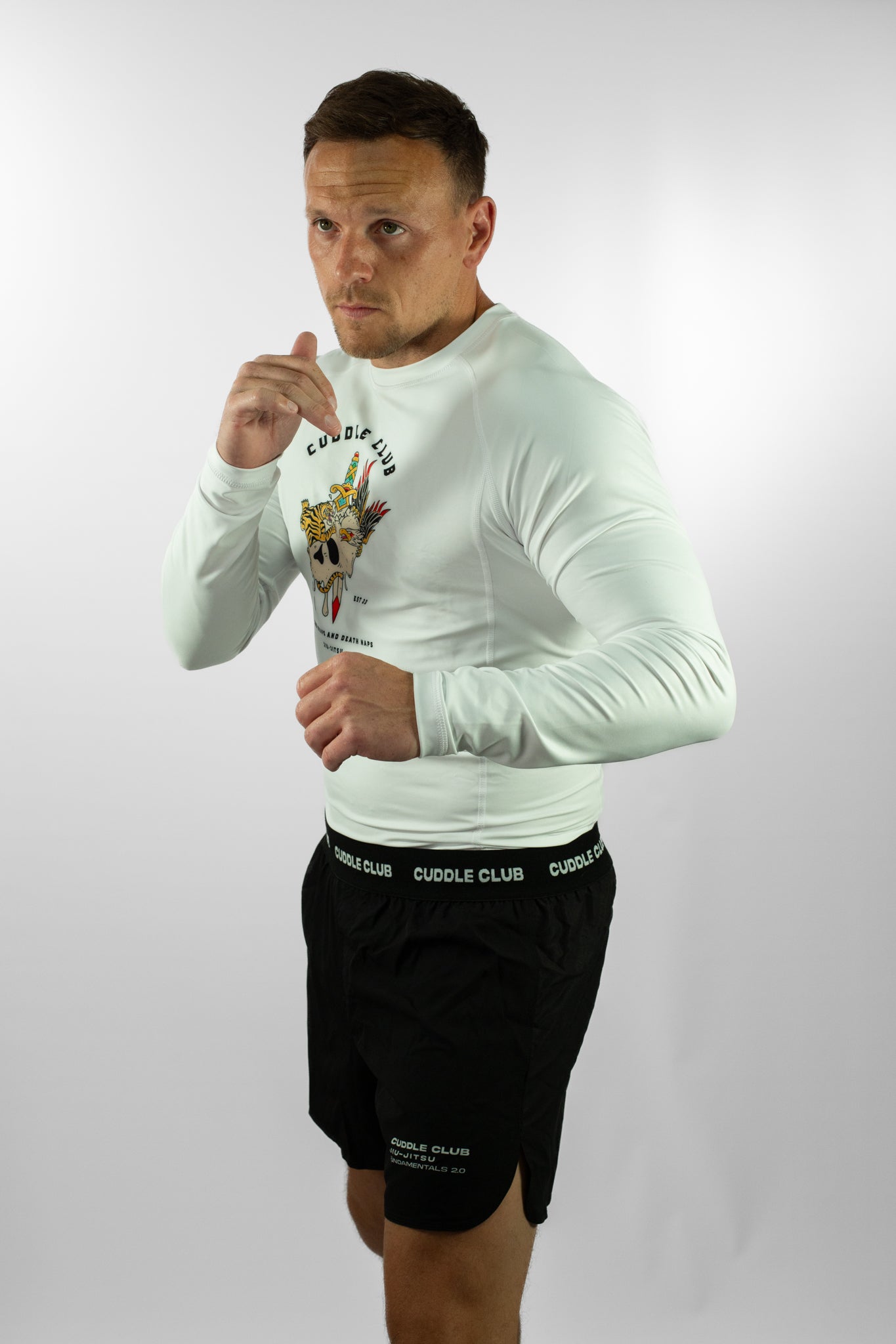 Savages - Long Sleeve Rash Guard - White