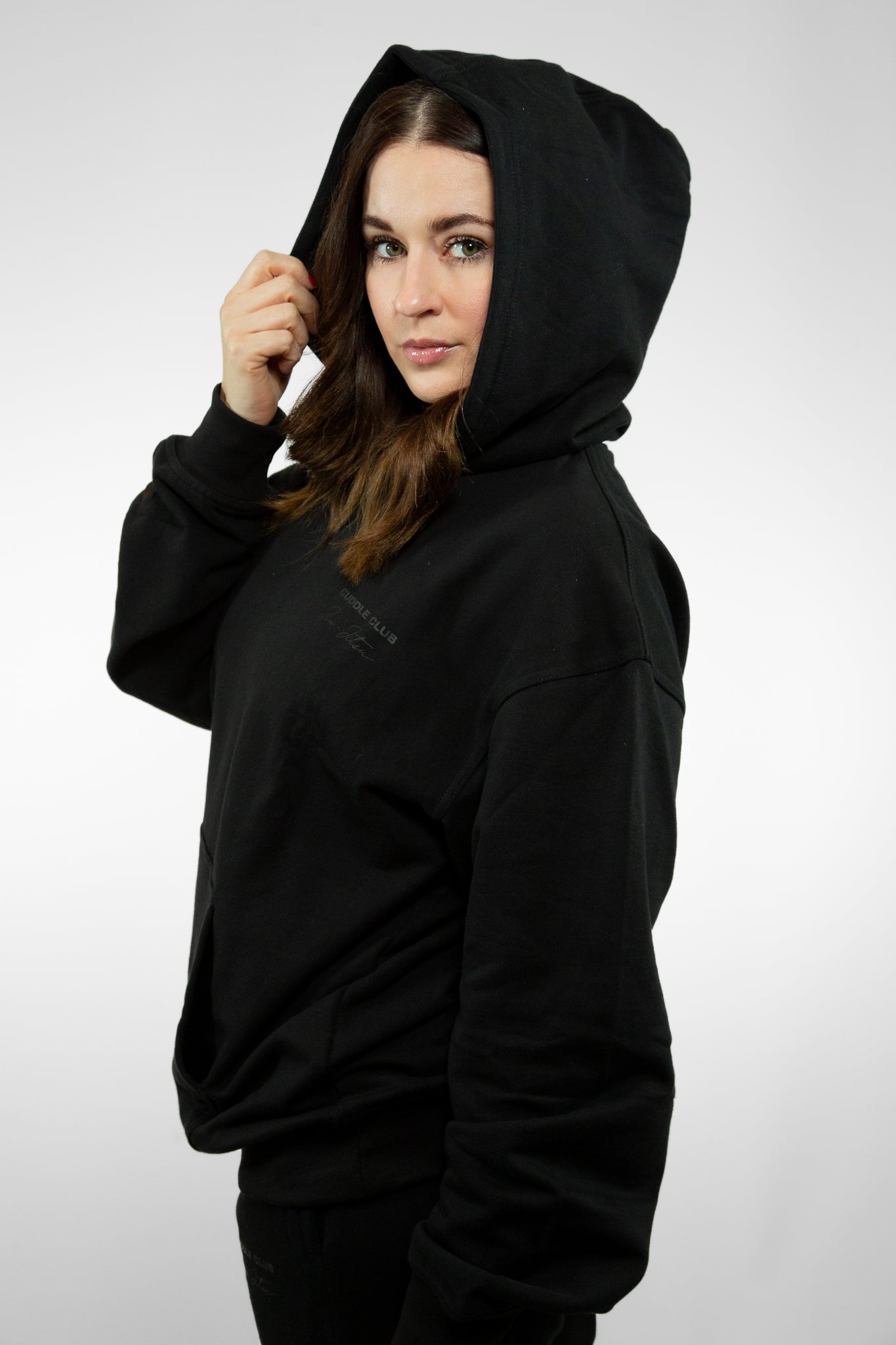 All Black 'Oversized Hoodie' Tracksuit - Unisex - £89.98