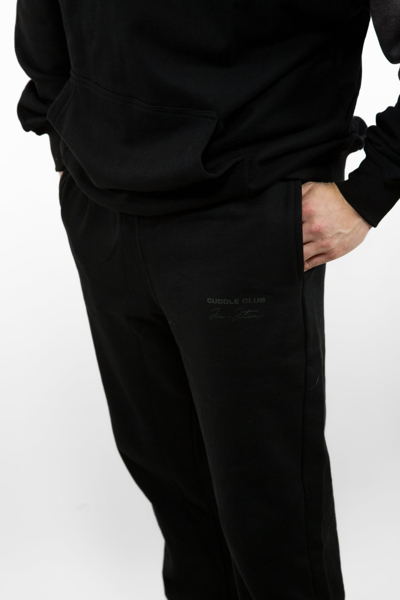 All Black 'Oversized Hoodie' Tracksuit - Unisex - £89.98