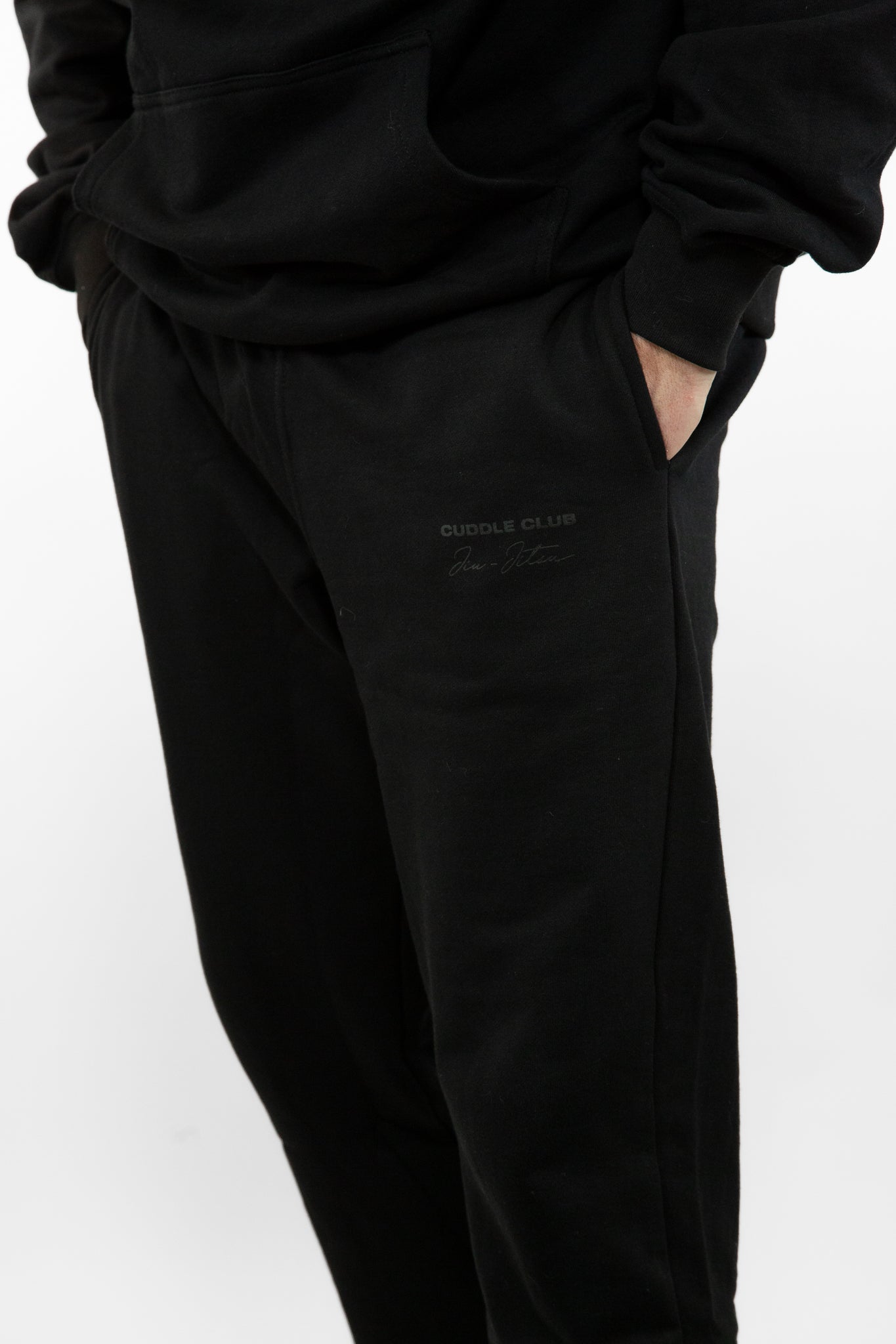 All Black 'Oversized Hoodie' Tracksuit - Unisex - £89.98