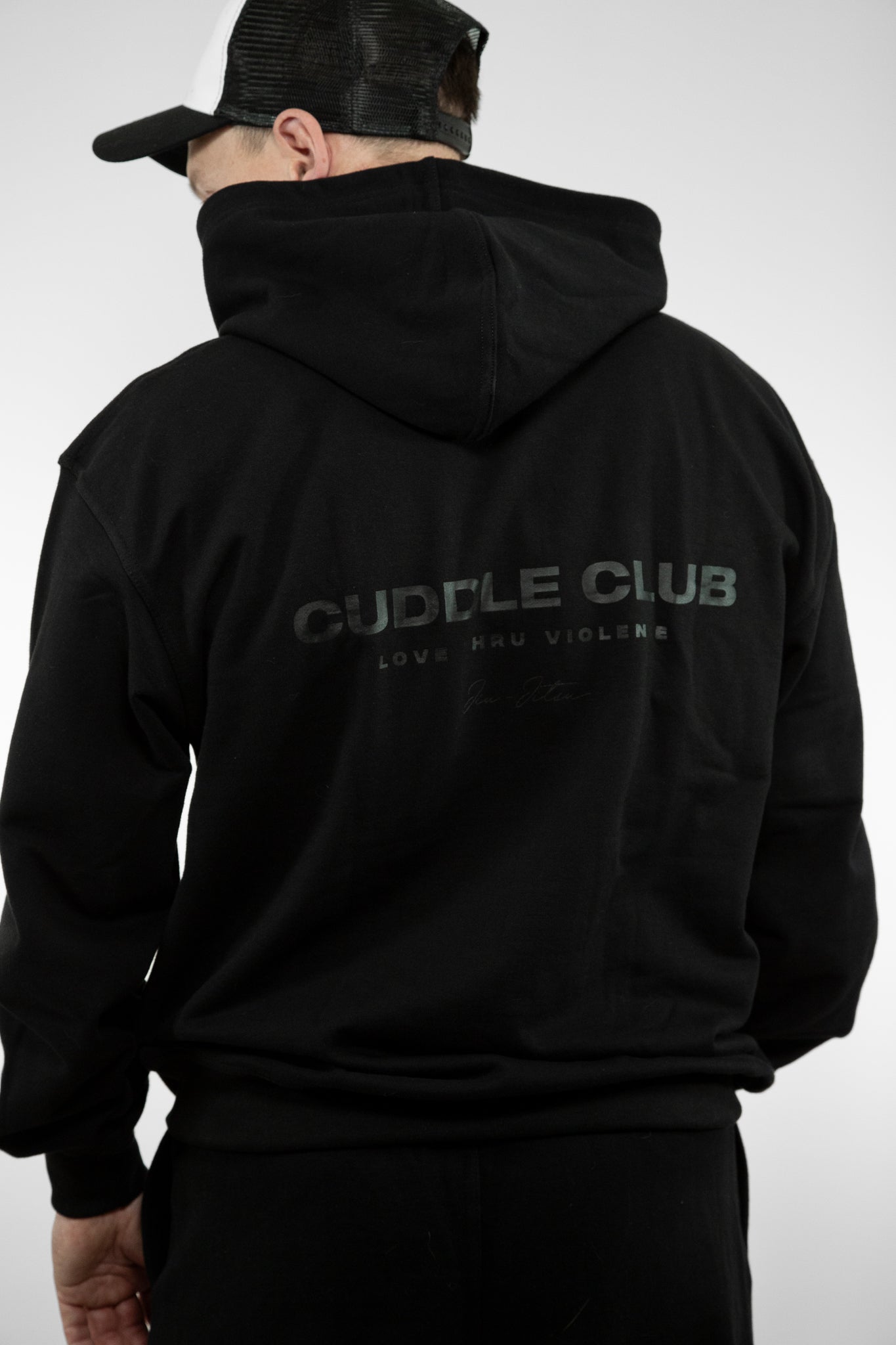 All Black 'Oversized Hoodie' Tracksuit - Unisex - £89.98