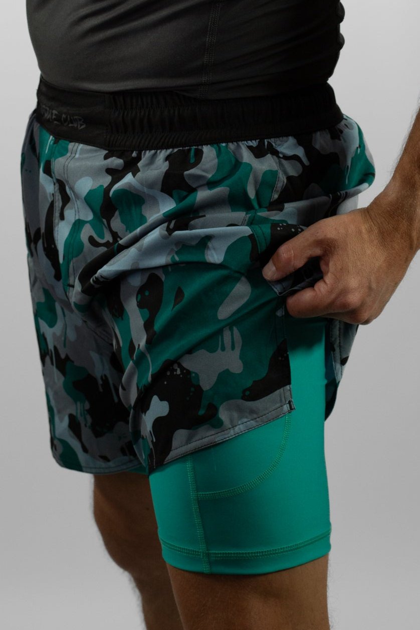 Green Camo Shorts - Unisex