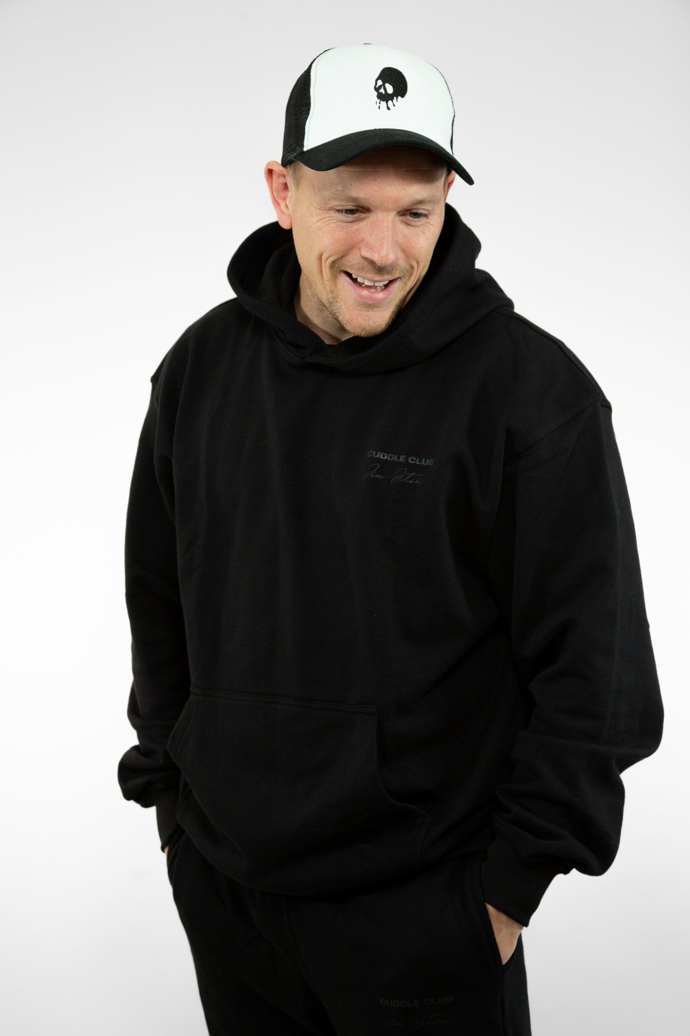 All Black 'Oversized Hoodie' Tracksuit - Unisex - £89.98