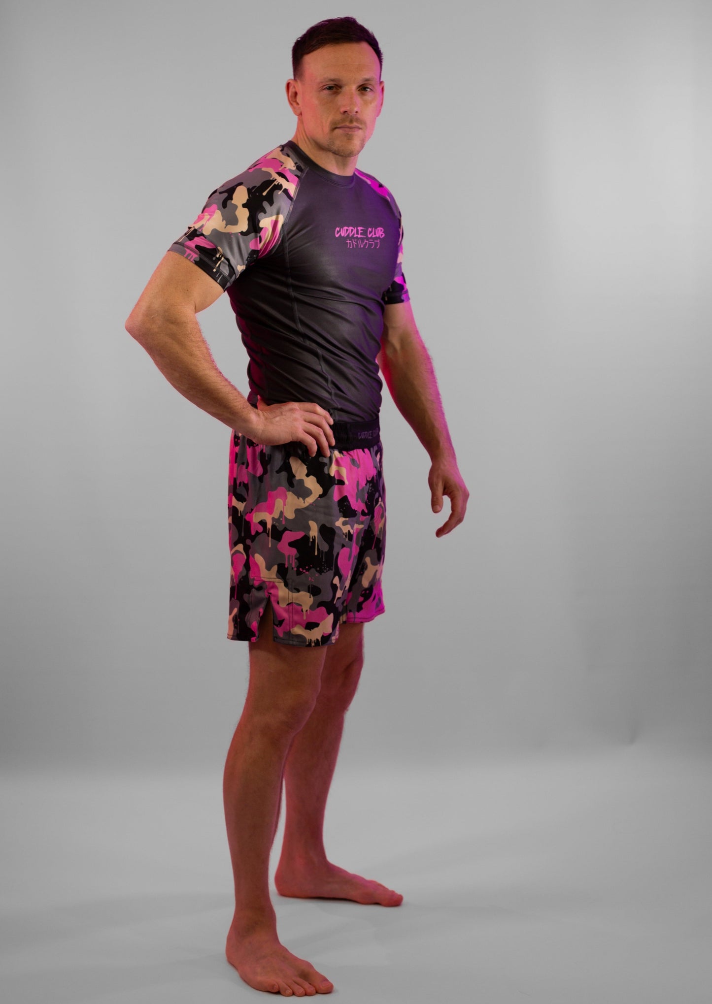 Pink Camo - Short Sleeve Rash Guard