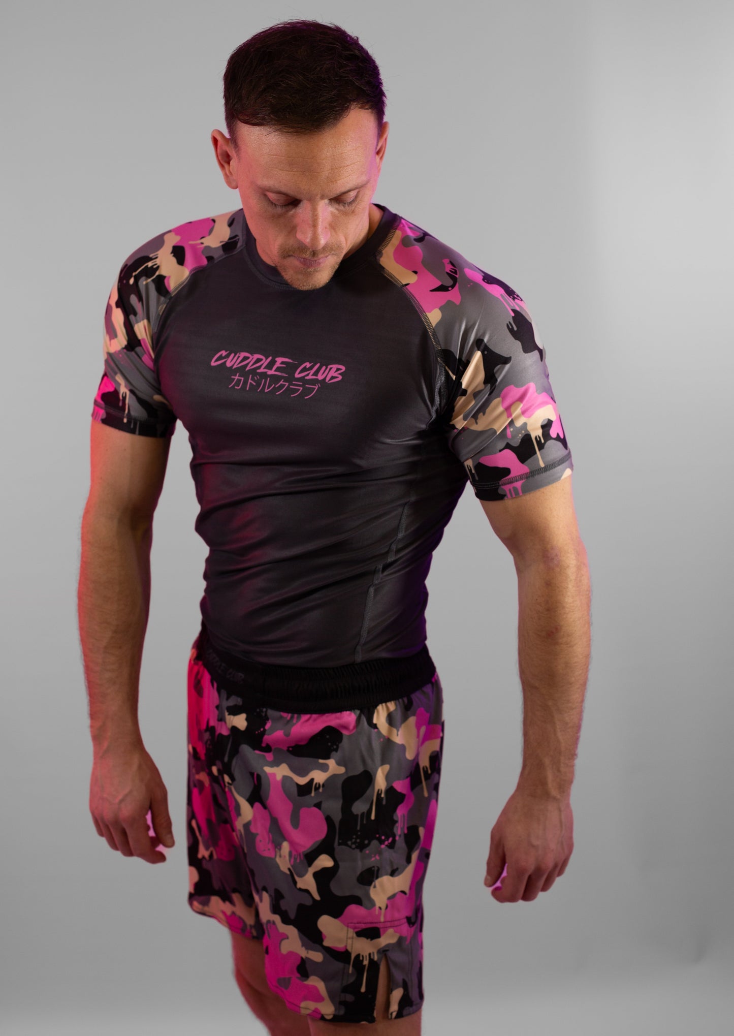 Pink Camo - Short Sleeve Rash Guard