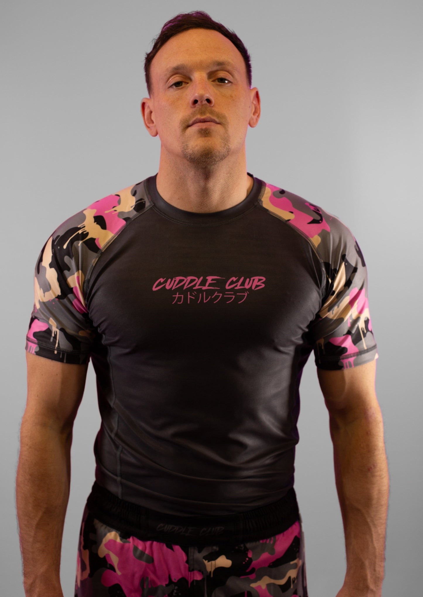 Pink Camo - Short Sleeve Rash Guard